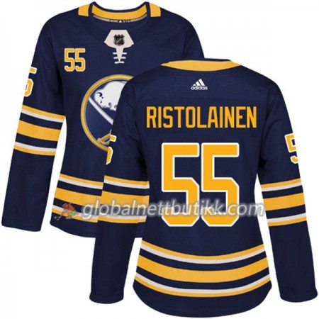 Buffalo Sabres Hockeydrakt Rasmus Ristolainen 55 2017-2018 Blå Adidas Authentic - Dame